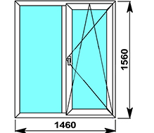 Двухстворчатое окно в II-57 цена