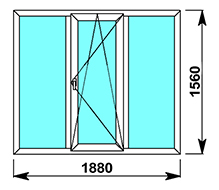 Трехстворчатое окно в II-68 цена