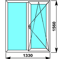 Двухстворчатое окно в II-29 цена